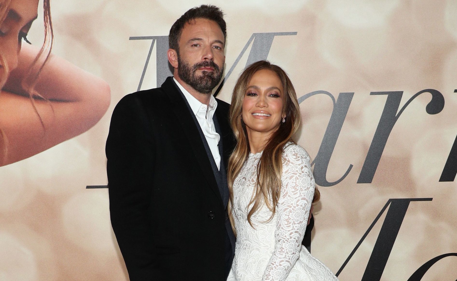 Ben Affleck and Jennifer Lopez at the "Marry Me" film premiere in February 2022