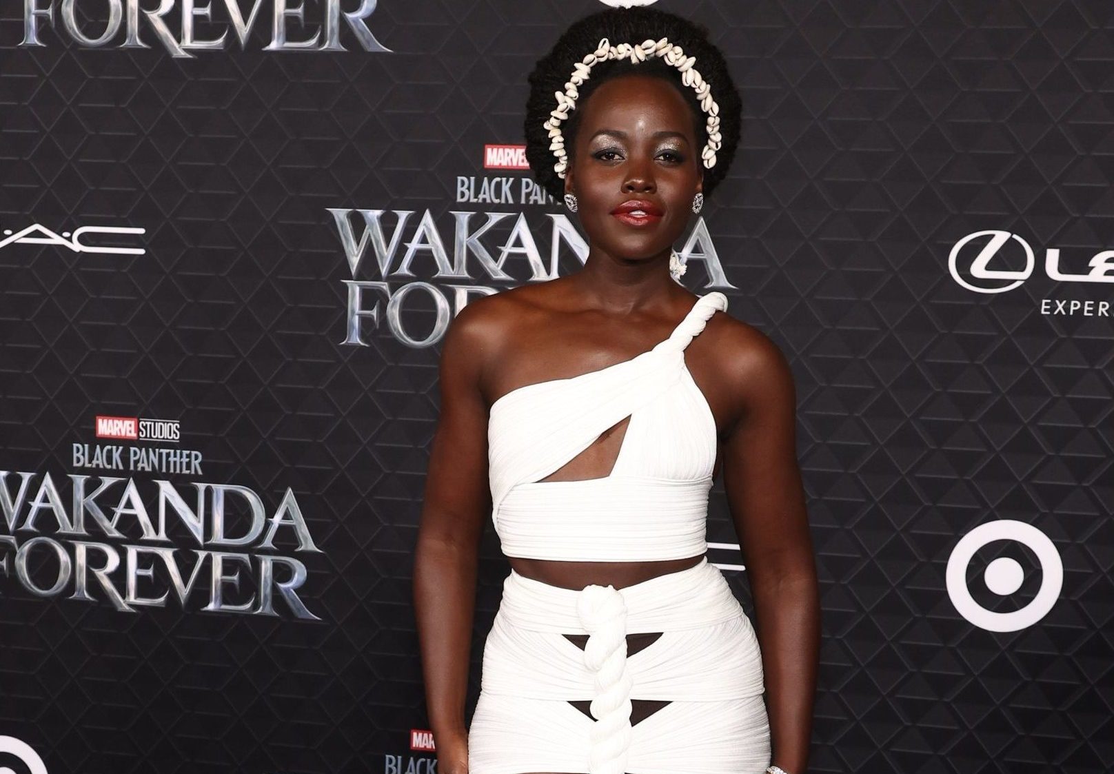 Lupita Nyong'o at the 'Wakanda Forever' premiere in October 2022.