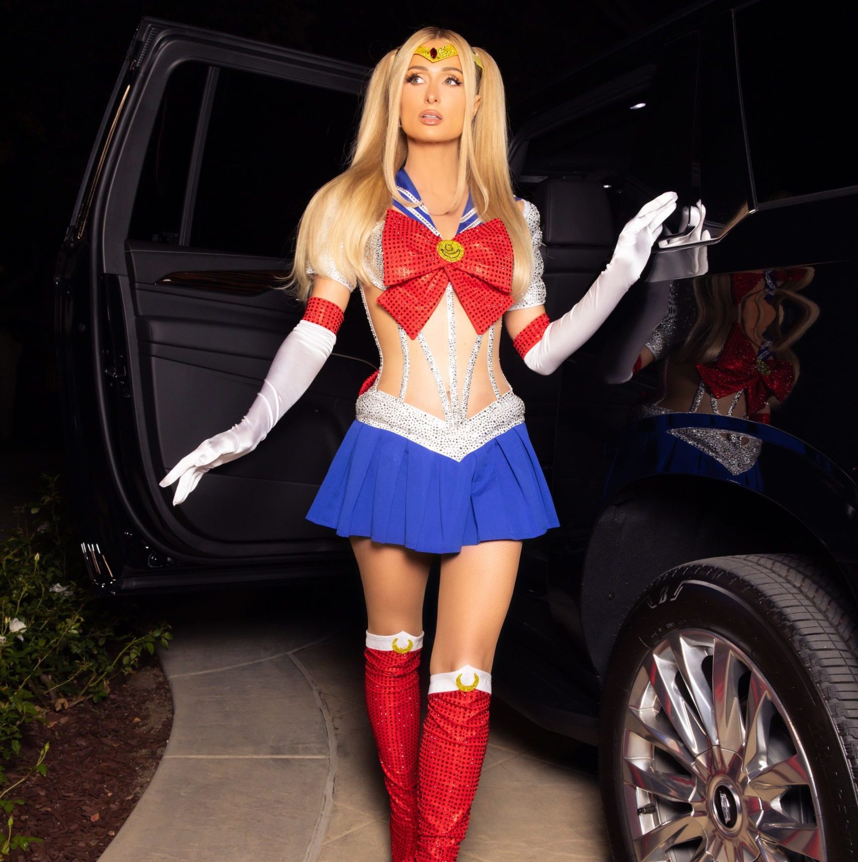 Paris Hilton at the Casamigos Halloween Party in Oct 2022