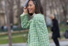 Aimee Song during the Paris Fashion Week in 2019