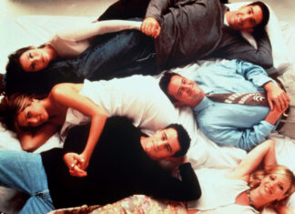 "Friends" cast - Jennifer Aniston, Courteney Cox, Matthew Perry, Matt Leblanc and Lisa Kudrow