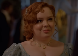 Nicola Coughlan in "Bridgerton"